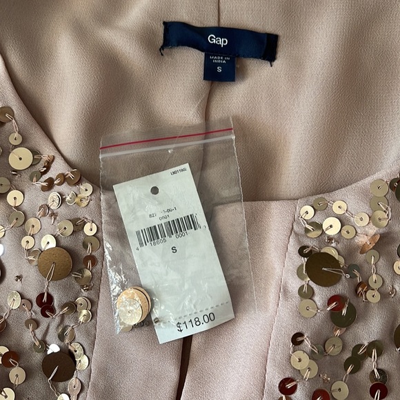 Gap rose gold cardigan with sequins and sparkles NWT - Picture 2 of 6